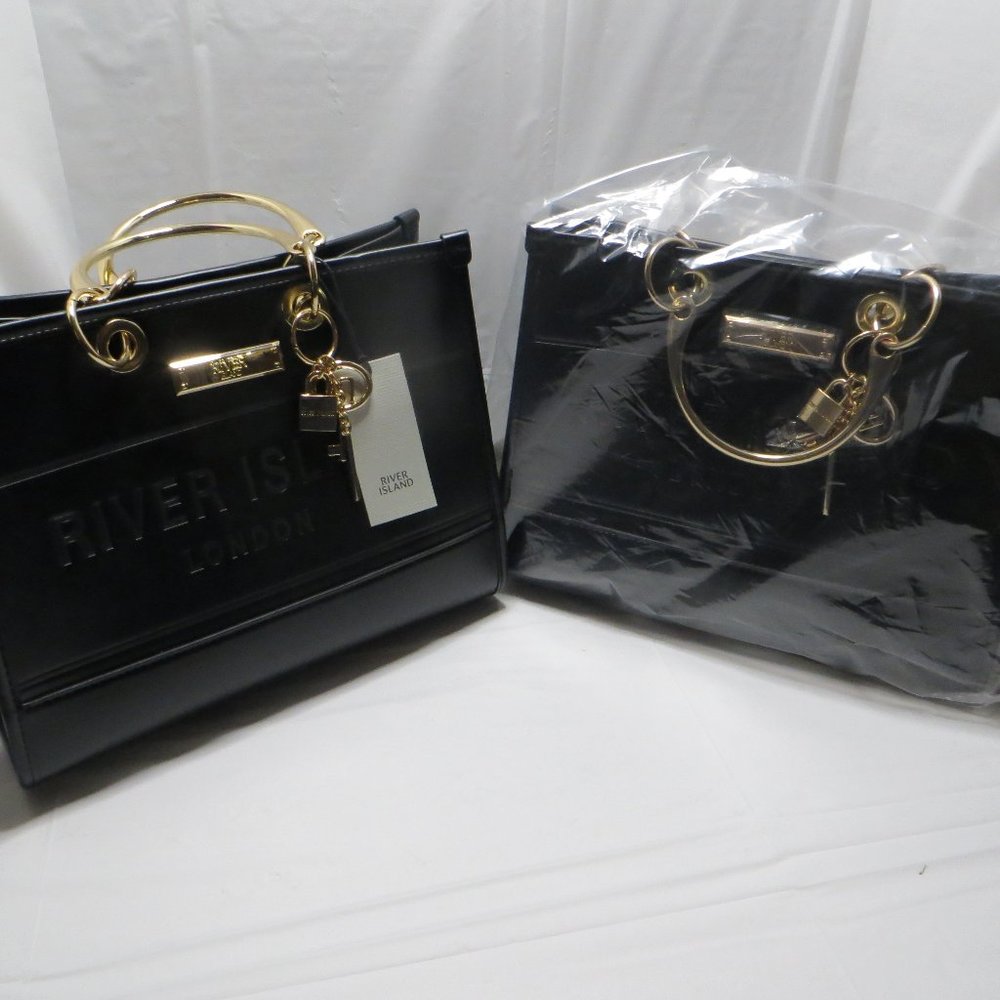 NEW RIVER ISLAND EMBOSSED MEDIUM TOTE BAG W/FREE GIFT
